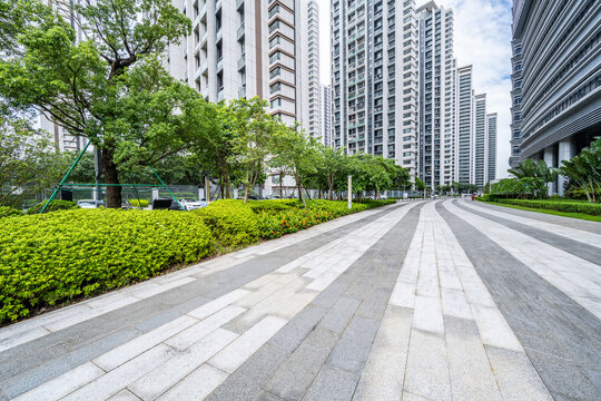 Beautiful city residential high-rise residential community background material