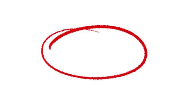 hand drawing different circles isolated on the transparent background, Handwritten red circle. For marking text, numbers, marker pen, hand-drawn on alpha transparent background