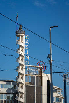 Blackpool, UK &ndash; May 24, 2026: Art Deco casino tower on Blackpool promenade