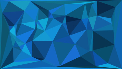 Obraz premium Dark blue abstract geometric background with low poly triangular shapes for professional design