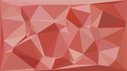 Fototapeta premium Soft coral red abstract geometric background with low poly triangular pattern for modern design