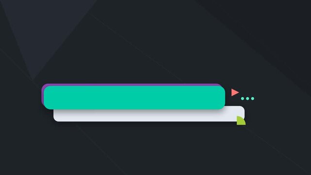 Lower Third Graphic with Teal and Purple Accents for Video Production