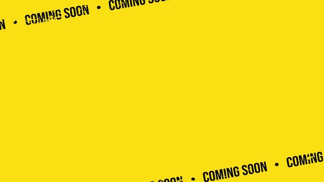 Coming soon promo banner tape frame overlay without stripe lines 4K 60 fps