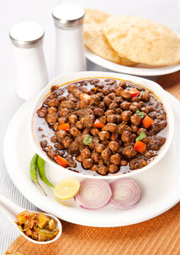 Chana masala with puri ,indian food