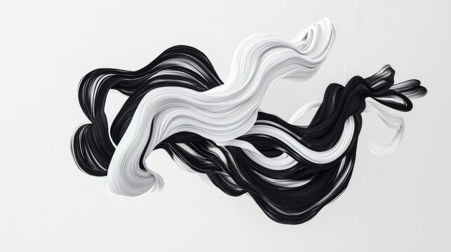 Abstract Art: A Dance of Black and White