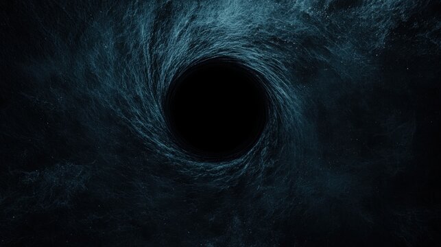 A black hole in space.