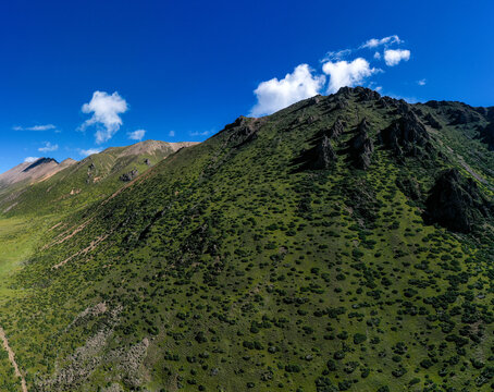Aerial photo of Dongdashan Pass, Changdu, 318 Sichuan Tibet Line, Xizang