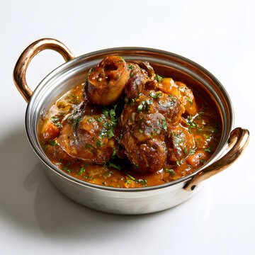 Delicious osso buco served in a shallow dish with rich sauce and garnished for an appetizing presentation