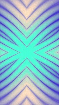 Abstract digital background with symmetrical blue and turquoise gradient lines.