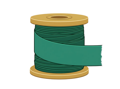 Decorative ribbon spool icon illustration