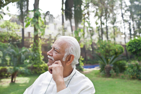 Old man thinking