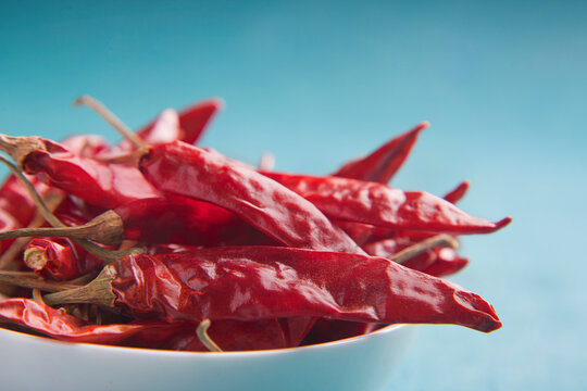 Close-up of a bowl of dried chili