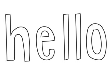 Hello doodle typography design element © Rawpixel.com