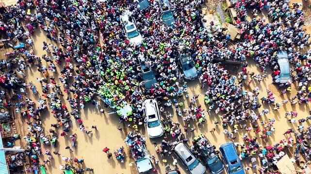 kenya election campaign kenya politics political rally presidential election candidate . people on county politics convoy. Rural settlement. Election commission of kenya election 2027