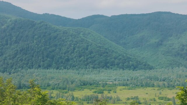 Scenic Carpathian Mountain Landscape Near Khust, Ukraine
