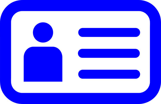 Blue User Profile Account Icon Isolated on Transparent Background PNG Interface Vector Symbol
