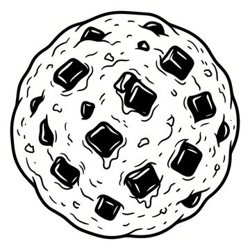 Chocolate chip cookie illustration