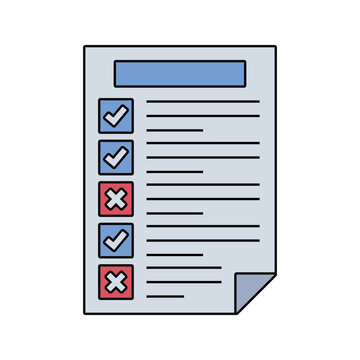 Checklist. Flat design checklist document. Task tracking element for productivity and office workflow.