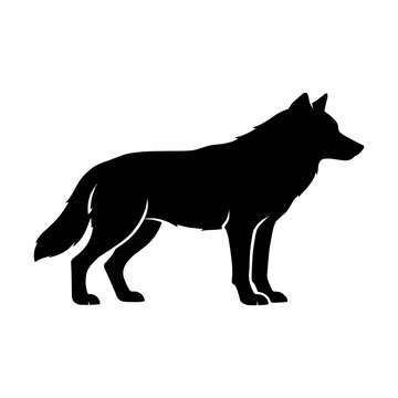 black wolf vector