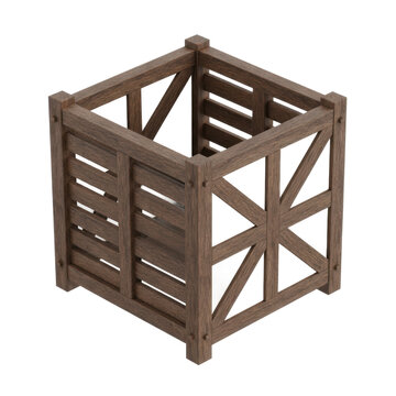 Rustic Wooden Square Planter Box for Garden Decor