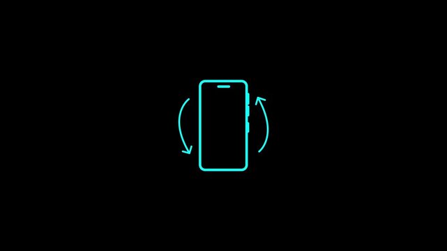 Animation of rotate your phone.Turn you Smart phone rotate device screen, Phone flip sign, Phone Rotation animation. Device rotation sign.4K motion graphics video concept.
