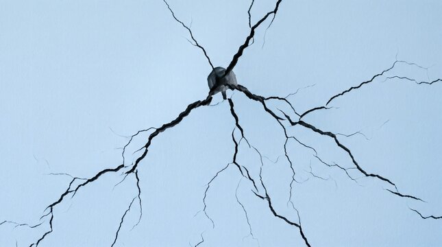 Cracked Surface with Central Impact Point.