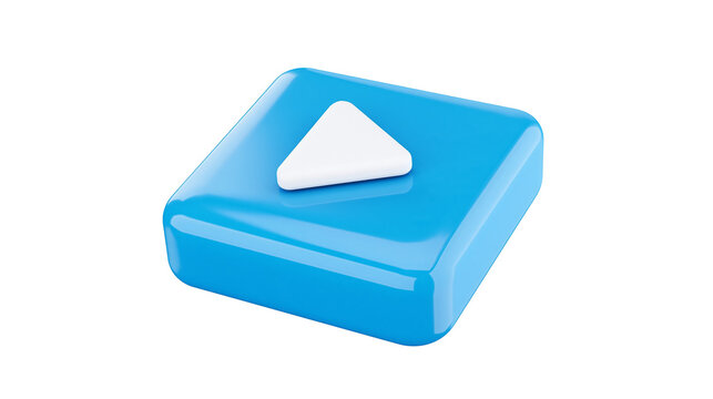 Blue square button with white triangle icon