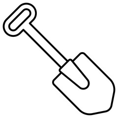 Obraz premium Folding Shovel Line Icon