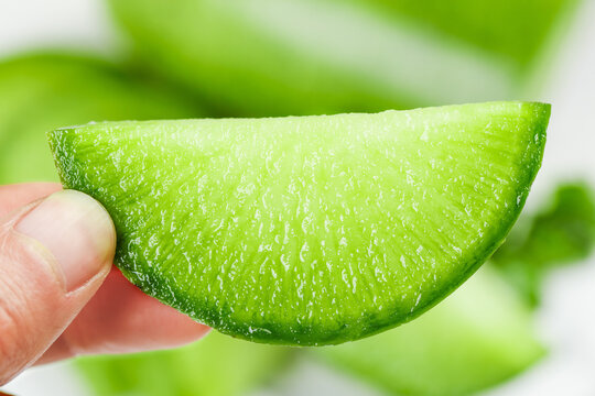 Fresh Lime Slice with Water Droplets - Citrus Fruit Close-up