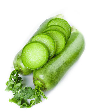Fresh Chinese Green Daikon Radish Slices Tianjin Weifang Variety Sweet Crisp Vegetable
