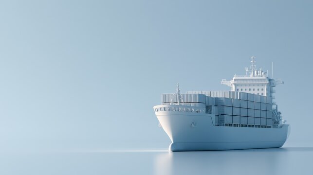 A generic cargo ship model carrying plain containers.