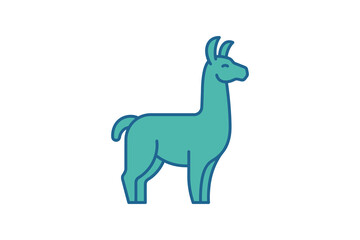 Fototapeta premium Minimal Llama Vector Illustration
