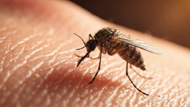 mosquito sucking blood
