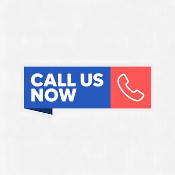 Call us now sign with phone icon for business contact