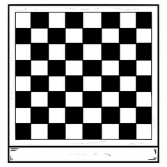 Obraz premium chessboard illustration hand drawn outline vector