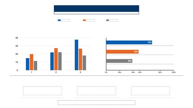 A Professional Infographic Template Featuring Complex Bar and Percentage Charts