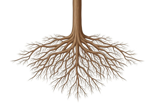 Tree roots spreading underground