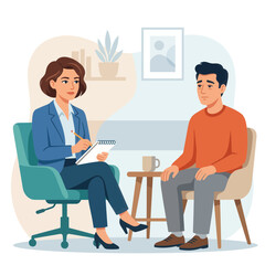 Fototapeta premium Therapist and Patient Session: Mental Health Support, Counseling, and Psychological Care