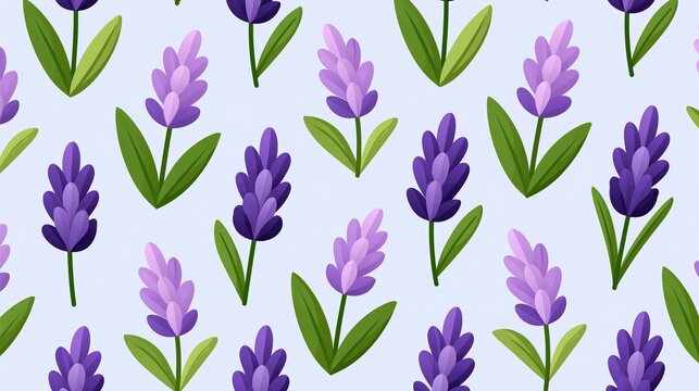 Seamless lavender flower pattern floral background illustration design for textile and wallpaper
