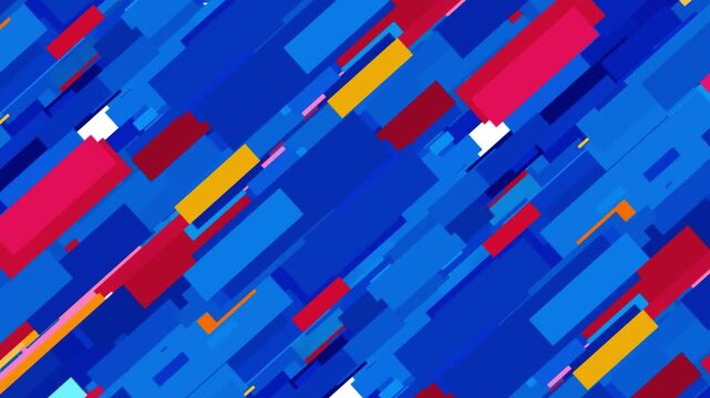 Colorful Abstract Diagonal Geometric Rectangles Motion Background Loop