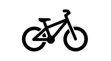 Fototapeta premium Minimalist Bicycle Silhouette Vector Icon for Sport and Transport
