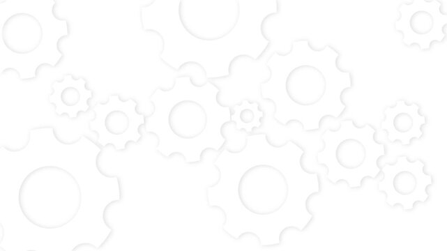 Animation video of rotation gears for industrial background