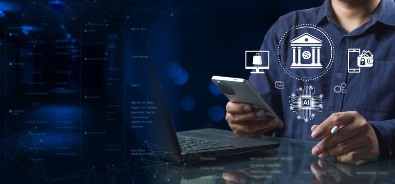 virtual bank concept combines a bank with data from an e-commerce platform and a data analytics technology company to approve a loan at a lower cost than a normal bank