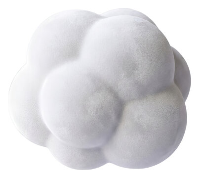 Abstract White Cloud Shape Object.