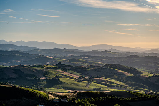 Marche. Spectacular landscape of the Marche hills.
