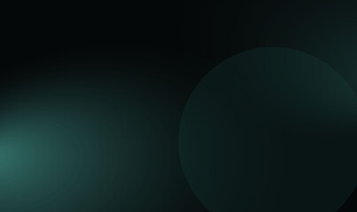Obraz premium Dark teal abstract background with soft glowing circles and minimal gradient for digital wallpaper and modern design banner