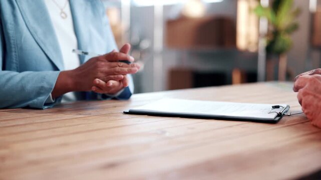 People, hands and signature with documents for legal agreement, obligation or contract policy. Lawyer, attorney or person signing paperwork with deal for b2b, business insurance or risk management