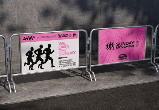 Street Barrier Mockup
