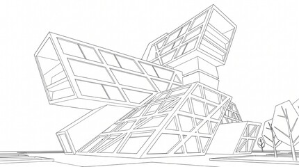Fototapeta premium Architectural_rendering_of_futur
