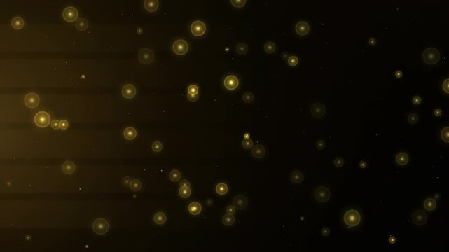 Dynamic Abstract Glowing Particles Drifting Across Dark Cinematic Background for Technology Concepts